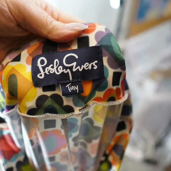 Lesley Evers Women's Size Tiny (XXS) Retro 60's Groovy Flare Leggings - Picture 4 of 7